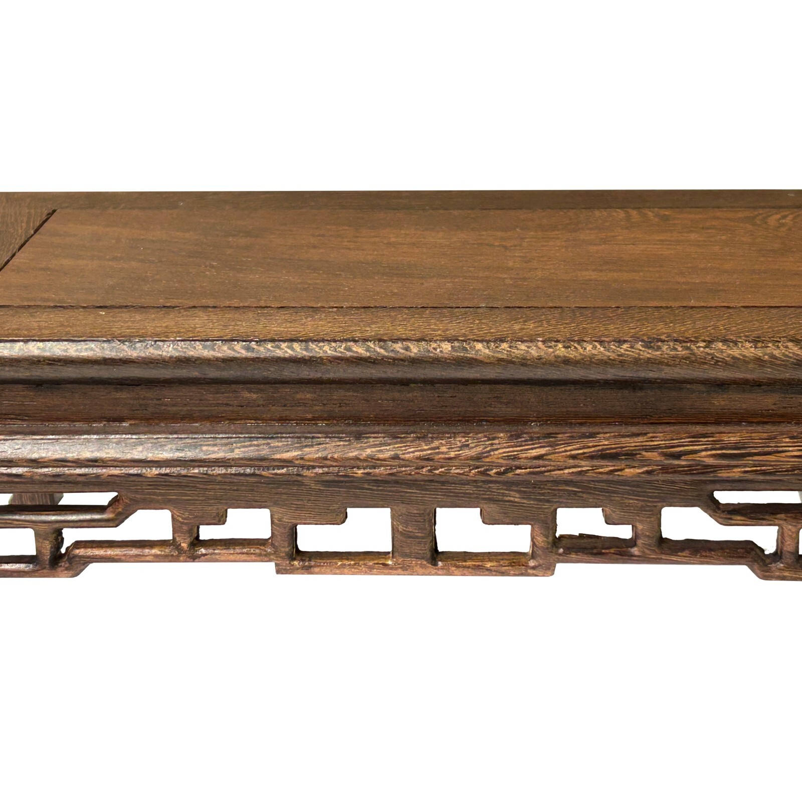 9″ Light Brown Feather Pattern Rectangular Wood Display Stand Riser ws4226