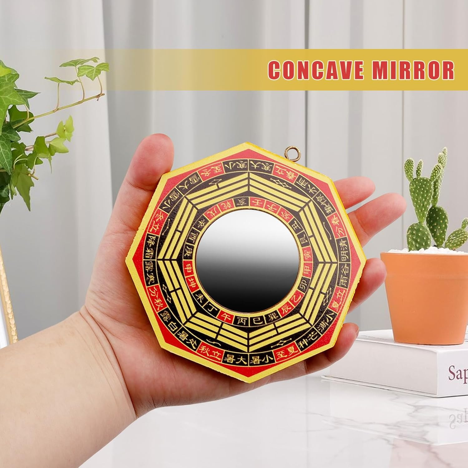 3 PCS Traditional Chinese Bagua Mirror Set – 4 Inch Concave & Convex Feng Shui M