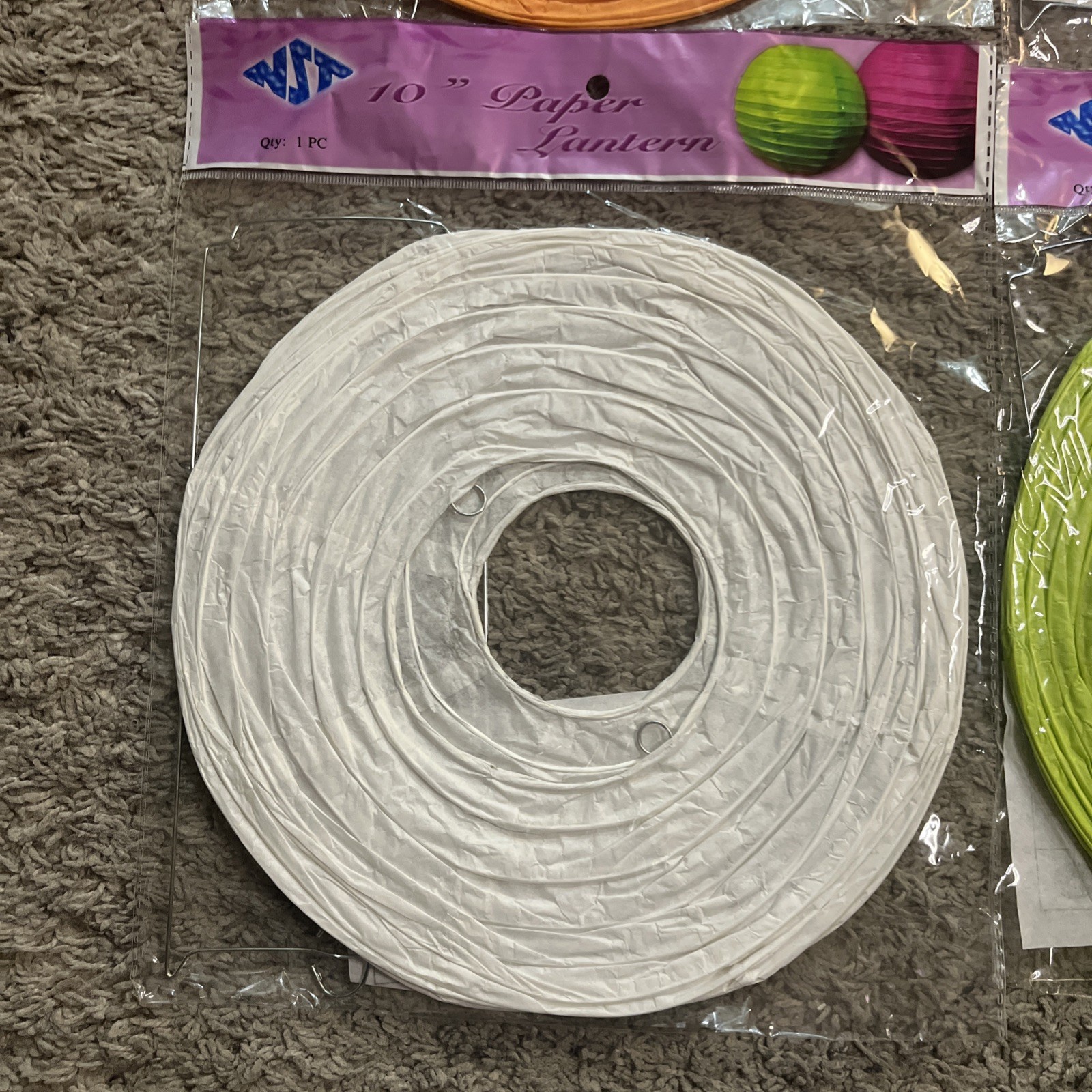 Chinese Paper Lanterns Lot of 6 Colored Preparation 10″ inch Decorative NST