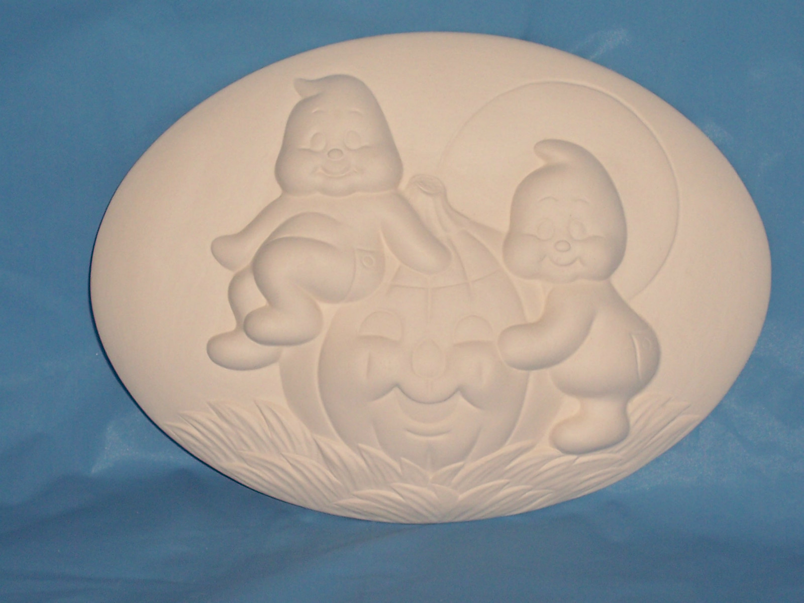 Ceramic Bisque~ Ready to Paint~ Ghost with Pumpkin insert ~FREE SHIPPING in USA