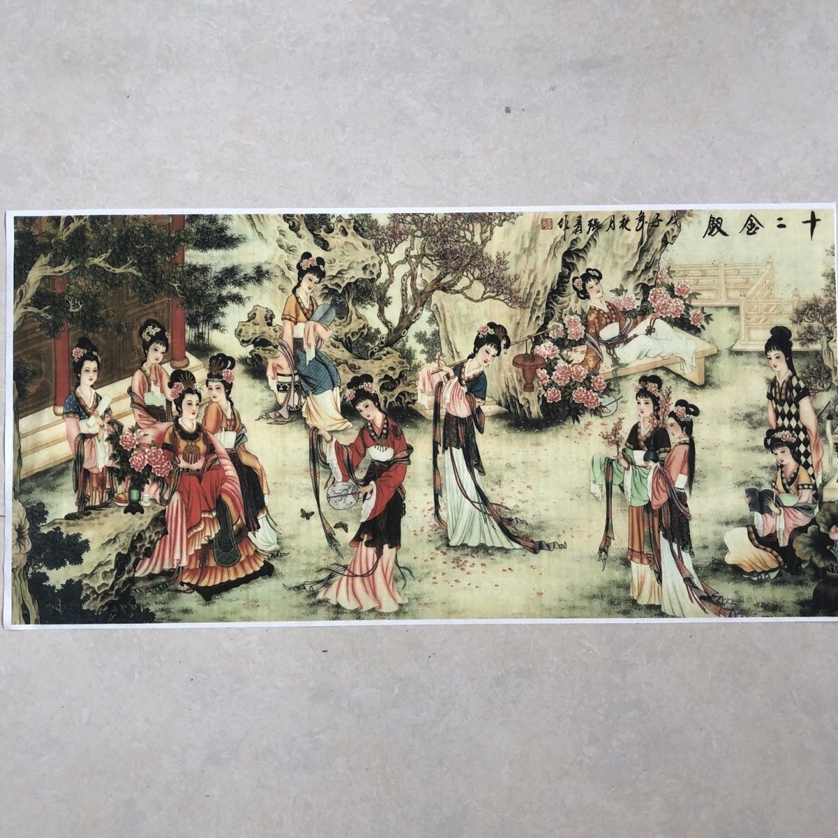 Chinese Beauty Painting Xuan Paper Scroll Unframed Wall Art Print Home Decor