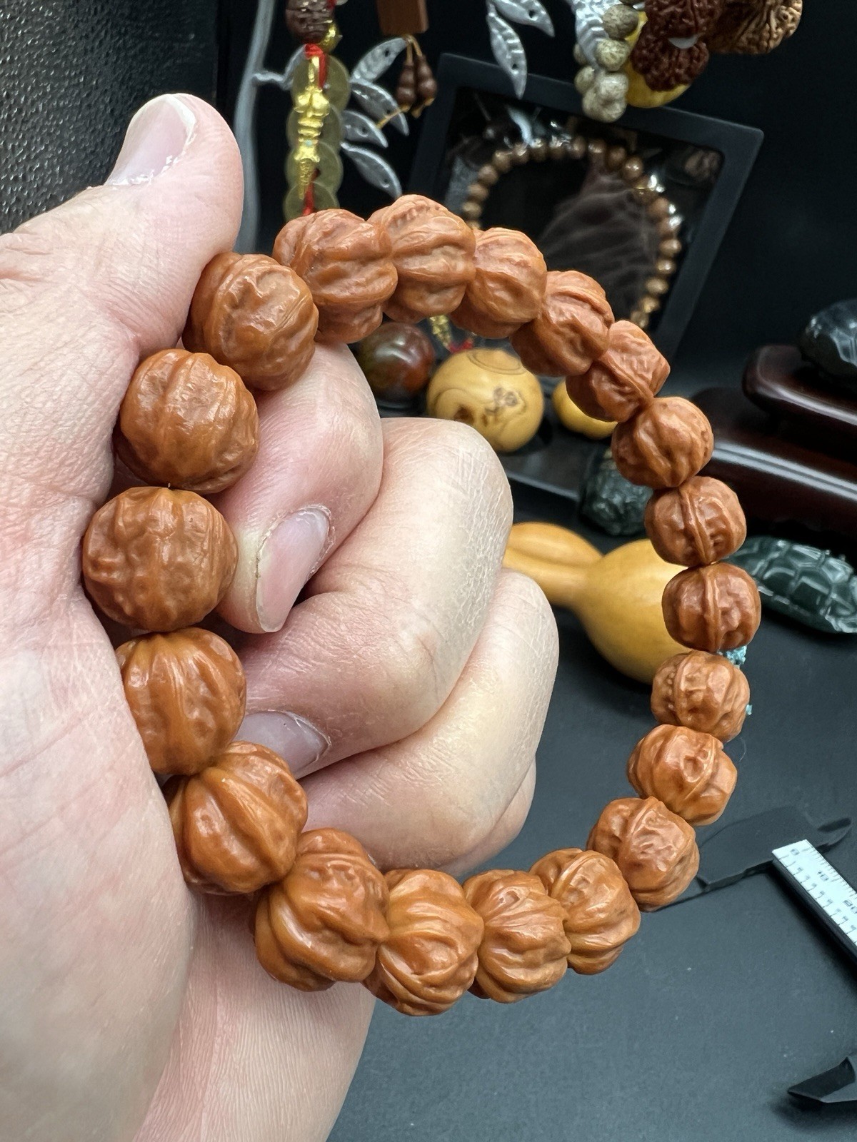 Collection 14.5×13mm Chinese Small Walnut Handheld 纯野生水晶皮小京八棱手持