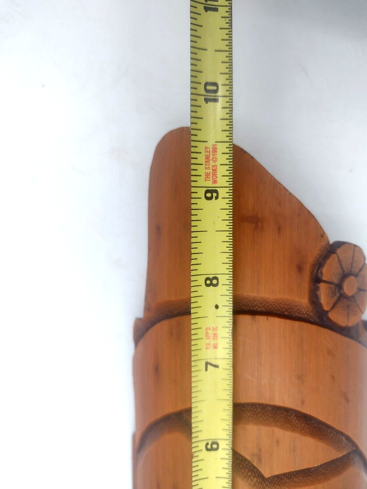 Chinese Handmade Carved Bamboo Happy Monk Face Hanging Wall Decor Fengdu China