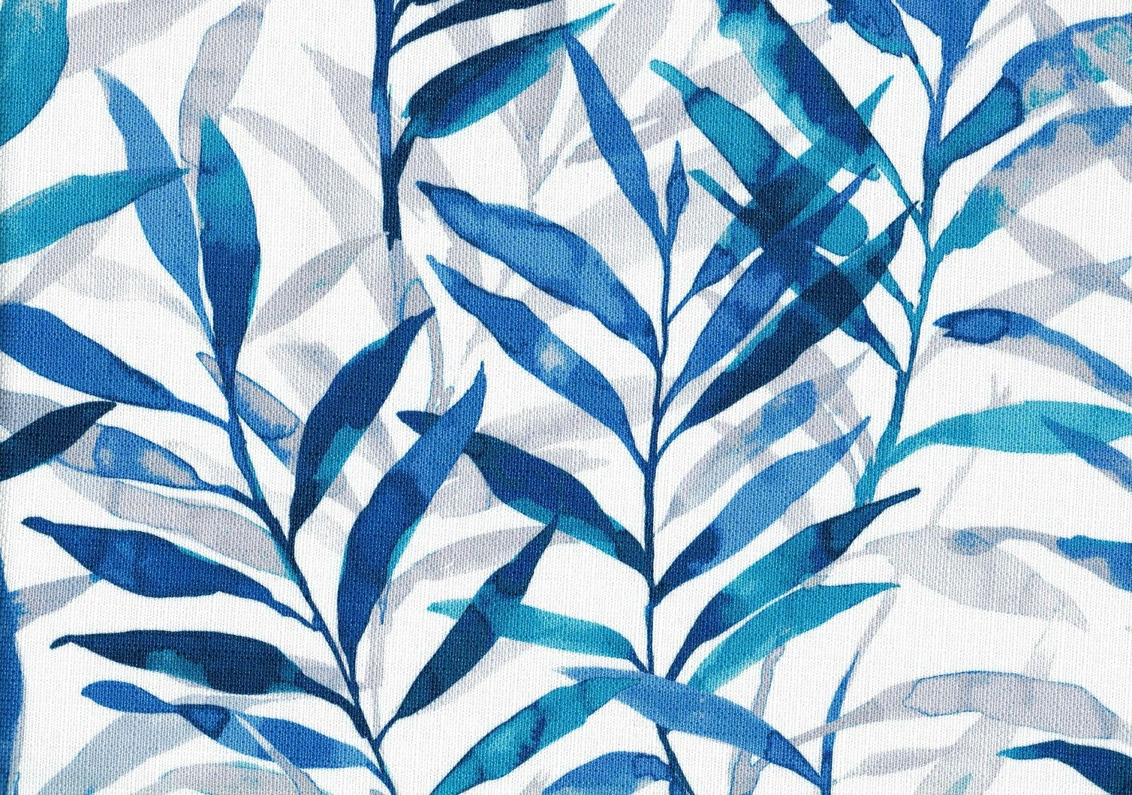 2.5 Yds PKaufmann Fabric Gor Do Senegal Palm Blue Beige White Upholstery
