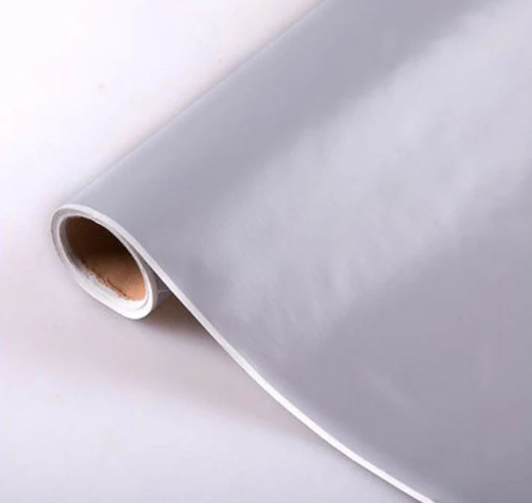 Solid Plain Gray Color Glossy Self Adhesive Vinyl Contact paper Peel Stick