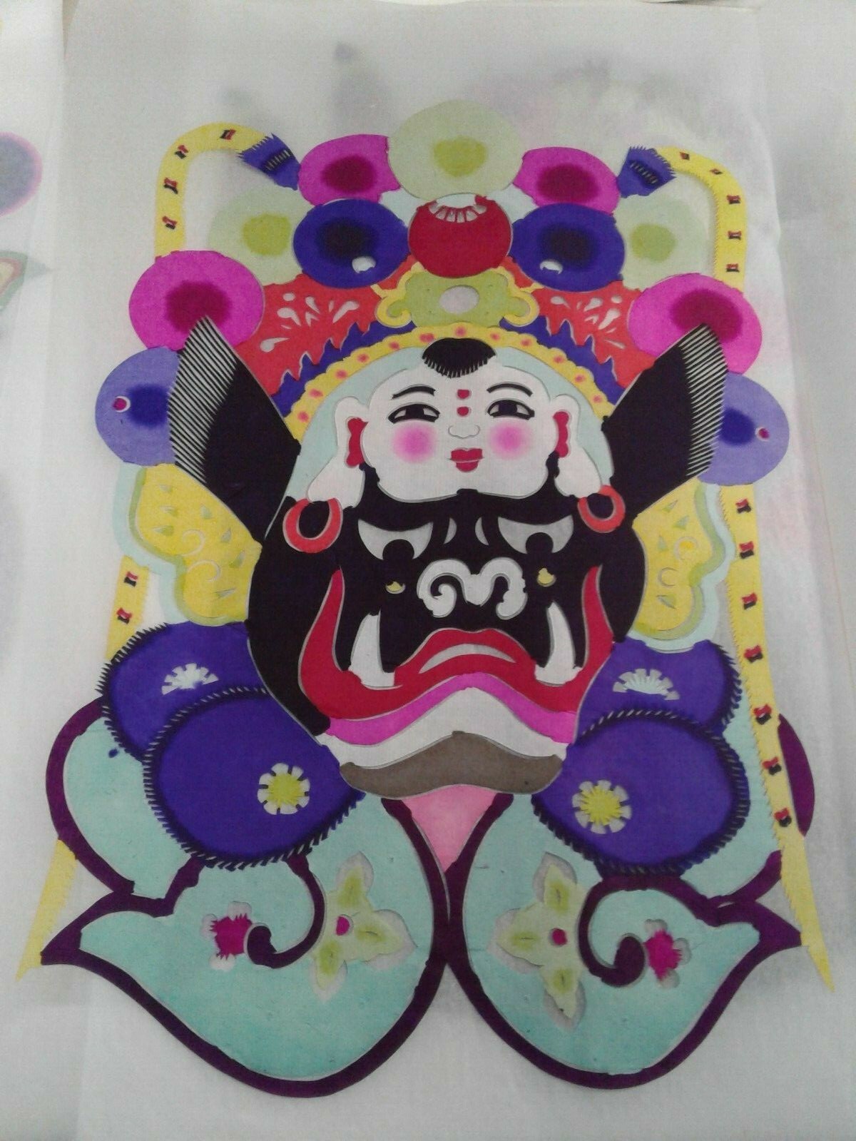 Chinese traditional folk art paper cut outs 10 different pieces in folder CHINA