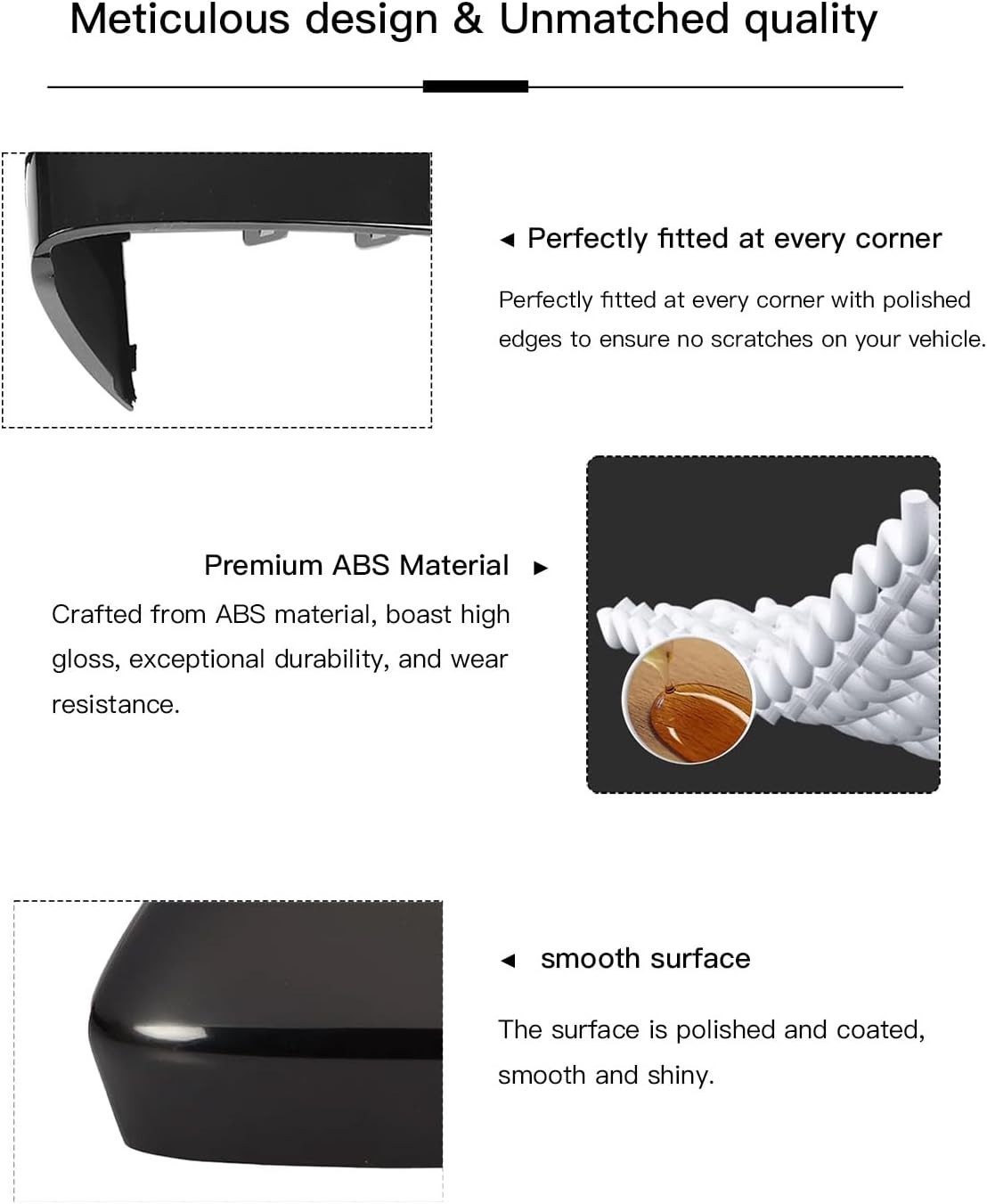 Right Passenger Side Mirror Cover Cap Compatible with Toyota Rav4 2019-2023 With