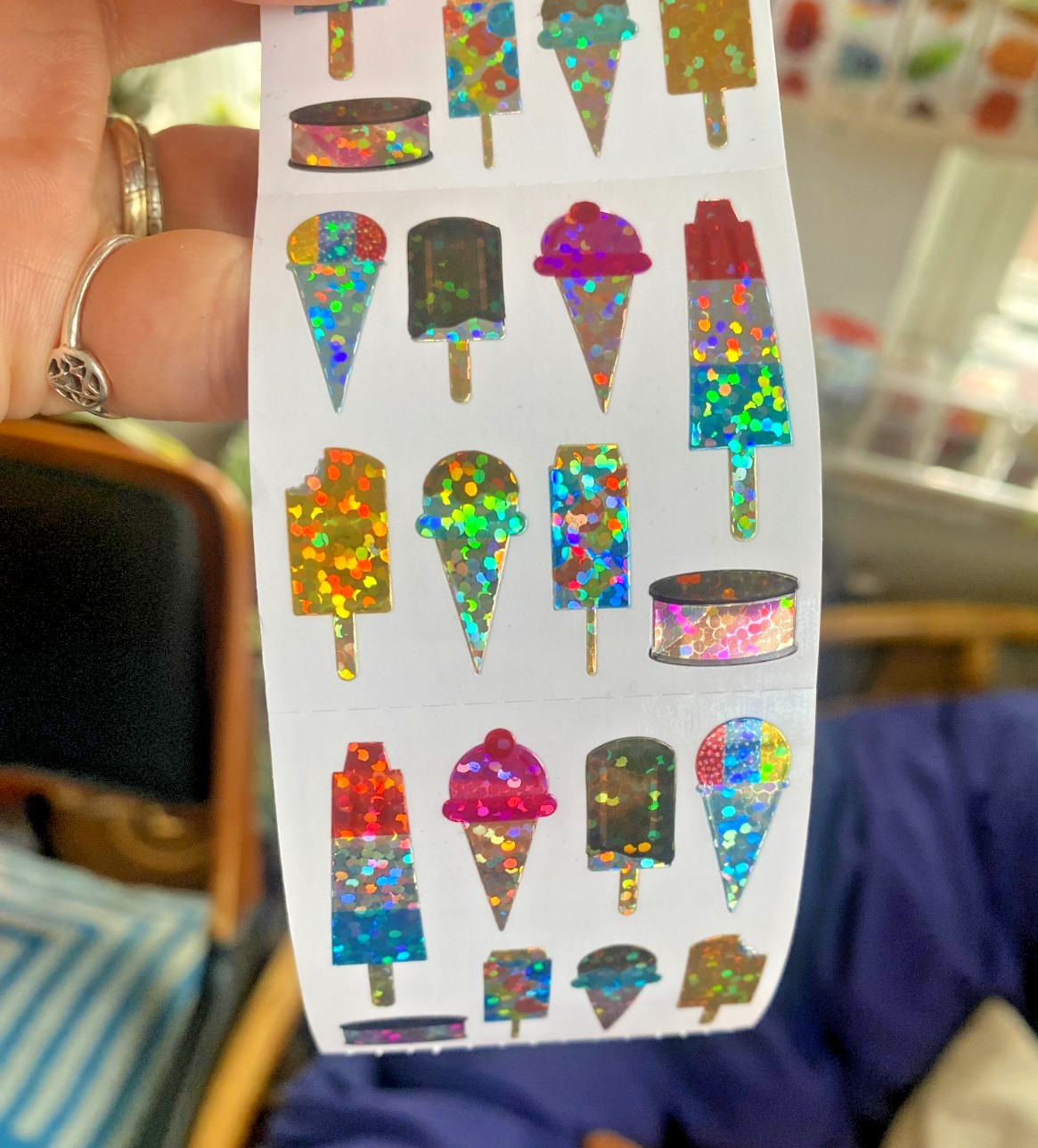 Pipsticks Retro Stickers Off The Roll: Rainbows, Bears, Ice cream+ You Choose!