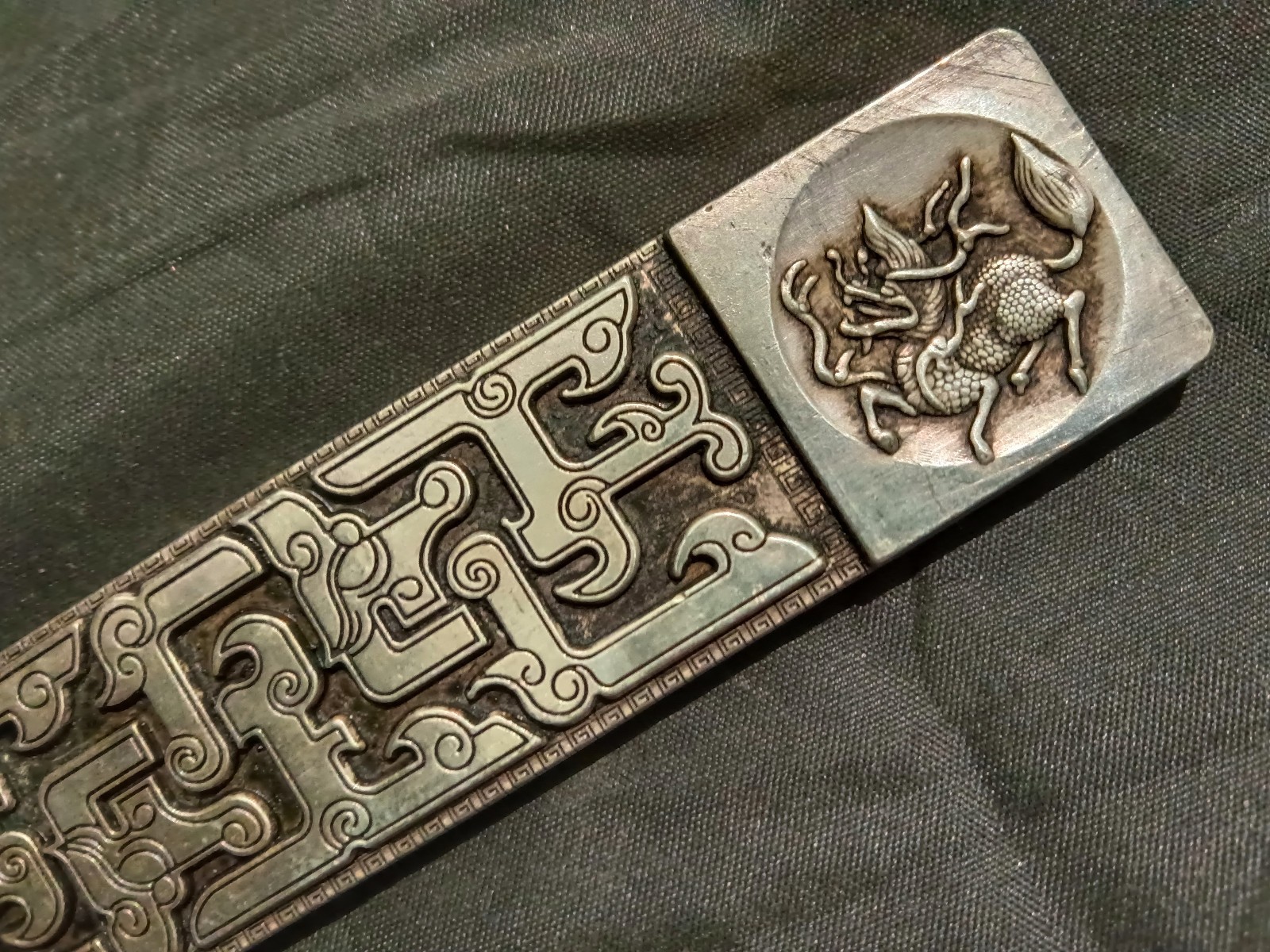 Pair 6.8 Inches Nice Hand Made Chinese Copper *KyLin* Paper Weights