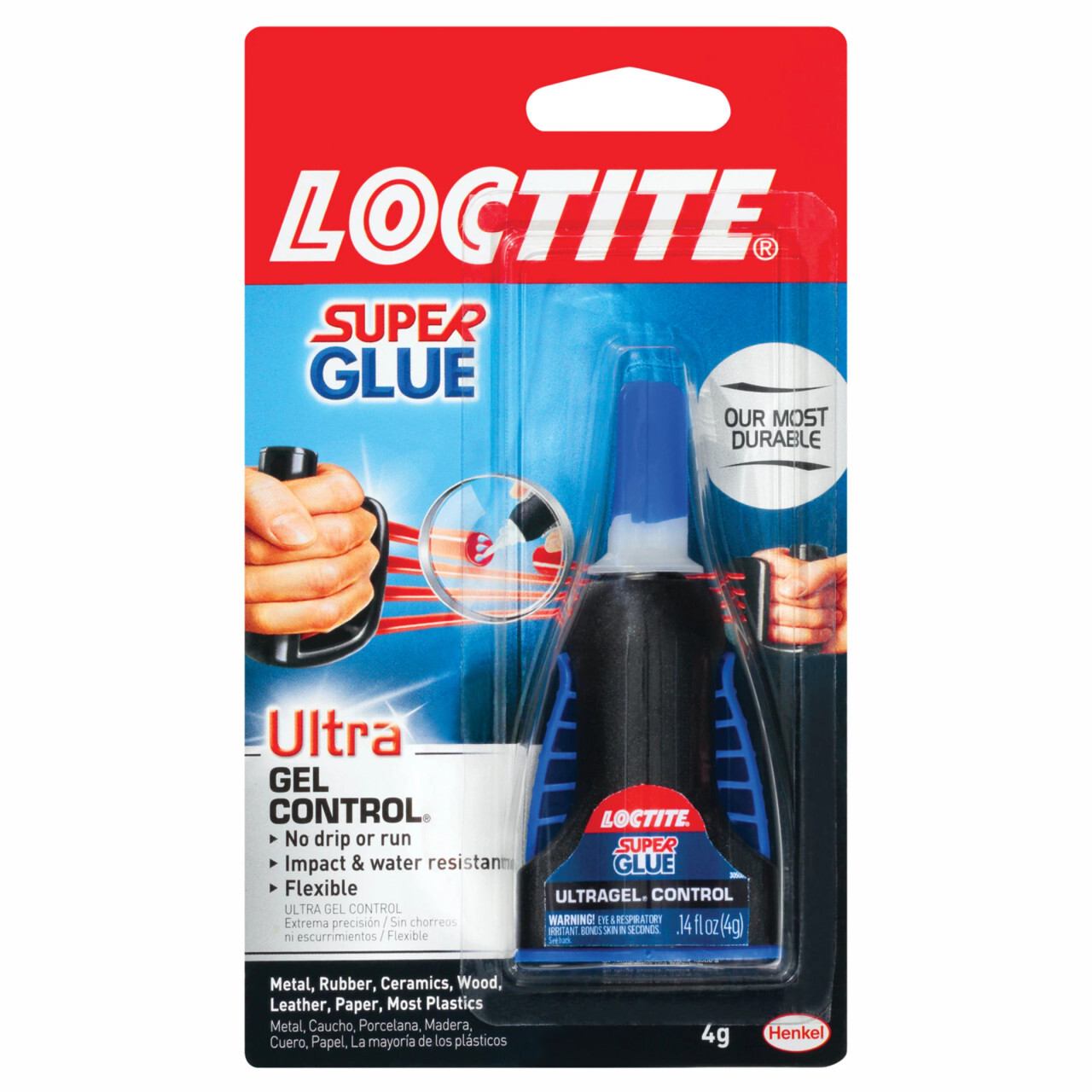 Loctite Super Glue Ultra Gel Control, 4 g Bottle, 1363589