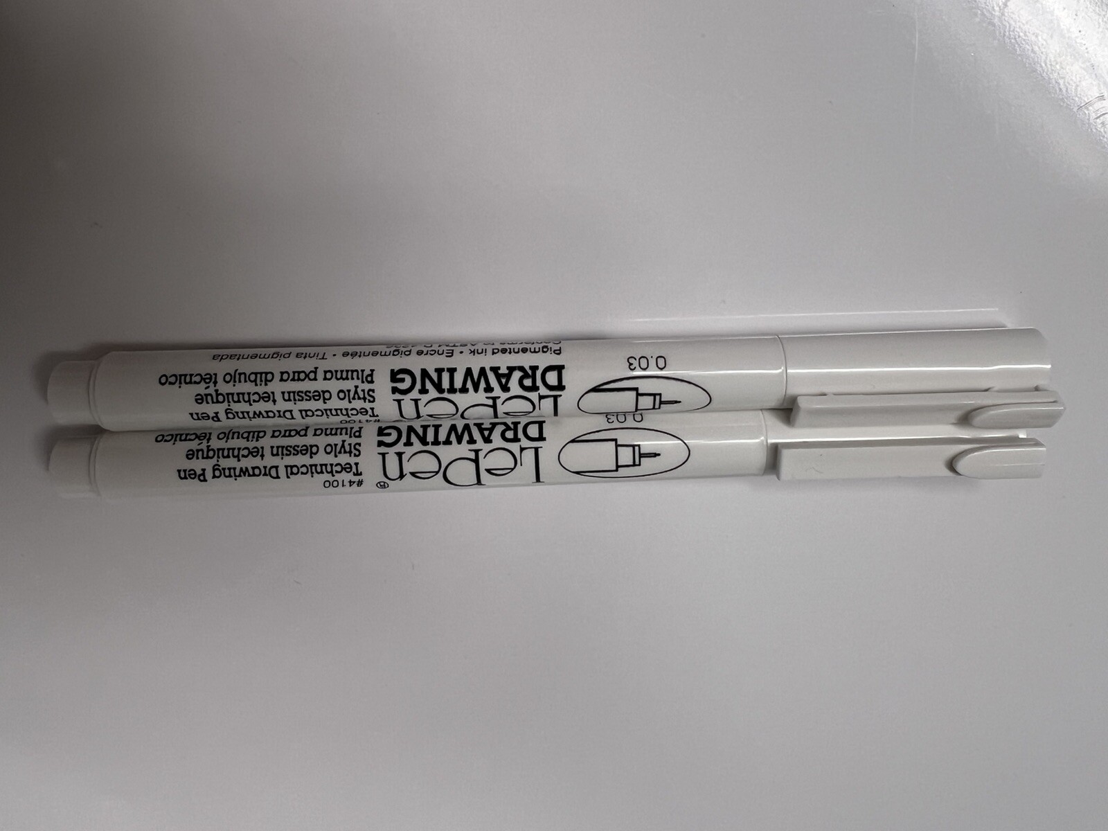 WOW! 2 LePen Drawing Pens 0.03 BLACK Pigmented Ink & FAST FREE SHIP!