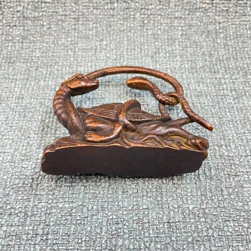 4pcs Vintage Alloy Mythical Beast Statue Set 4pcs Fengshui Home Decor Figurine