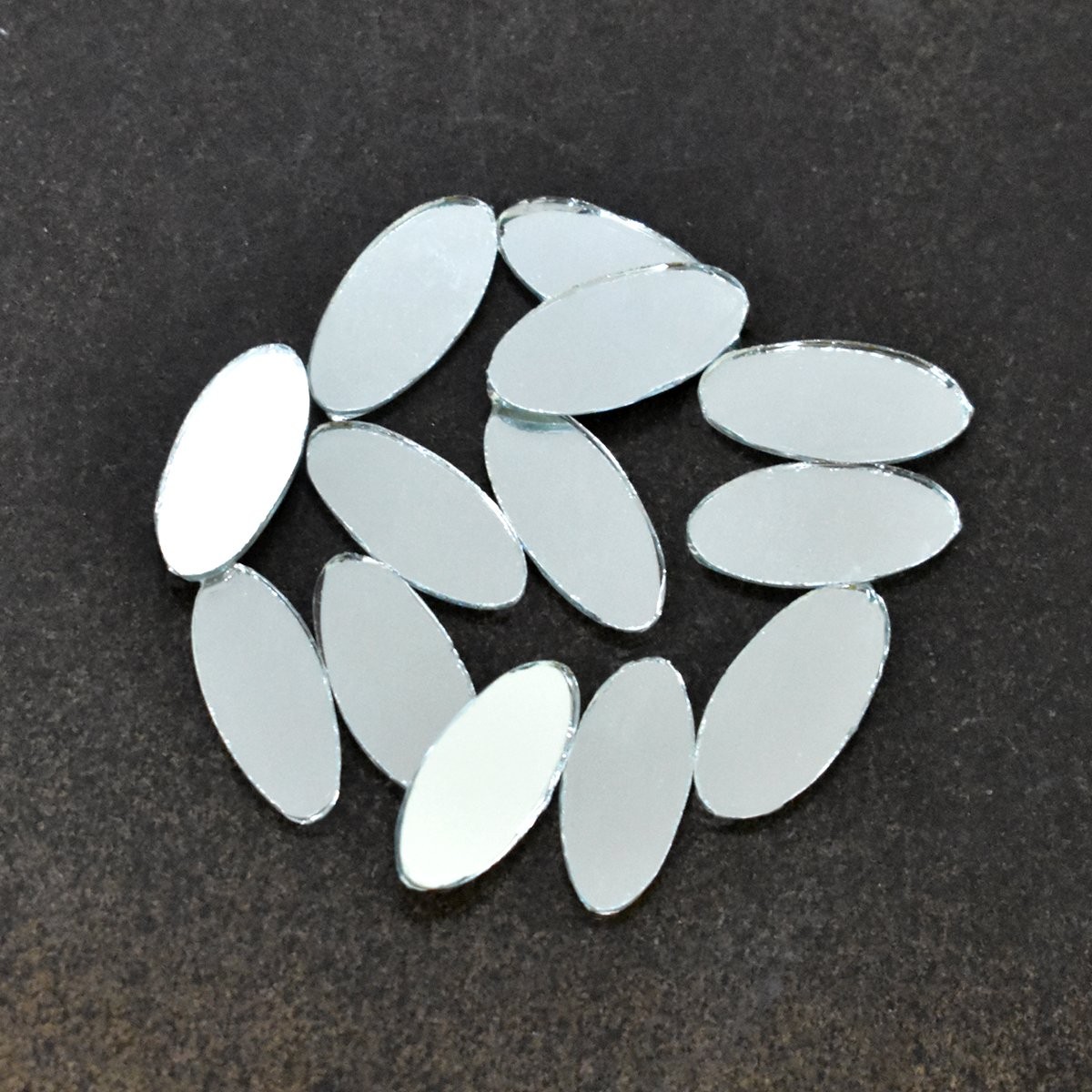 Mirrors Shisha 50 Pcs for Embroidery Craft Purpose Mosaic Tiles Decor 10 x 22 MM