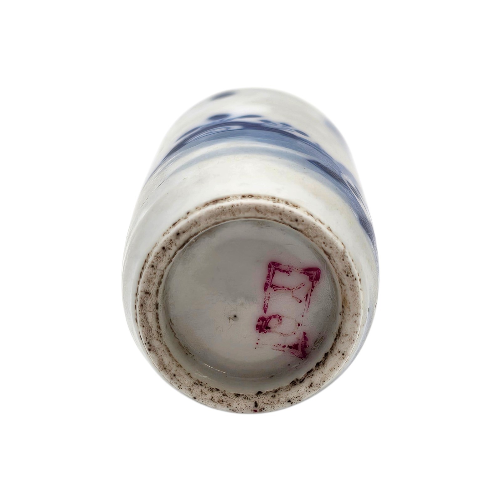 Chinese Blue & White Porcelain Snuff Bottle Republic Period Hand Painted