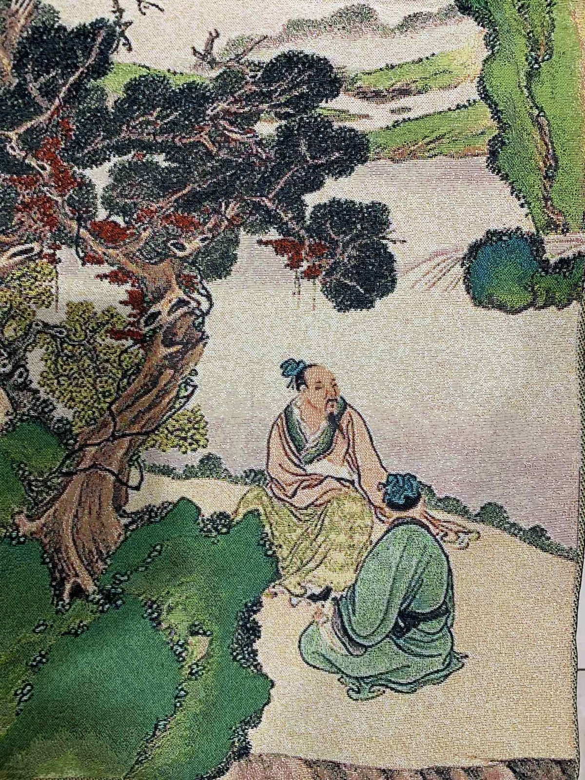 4PCS 24″ Chinese Cloth Silk Four Mountains Mural Wall Hanging Tapestry Set 19