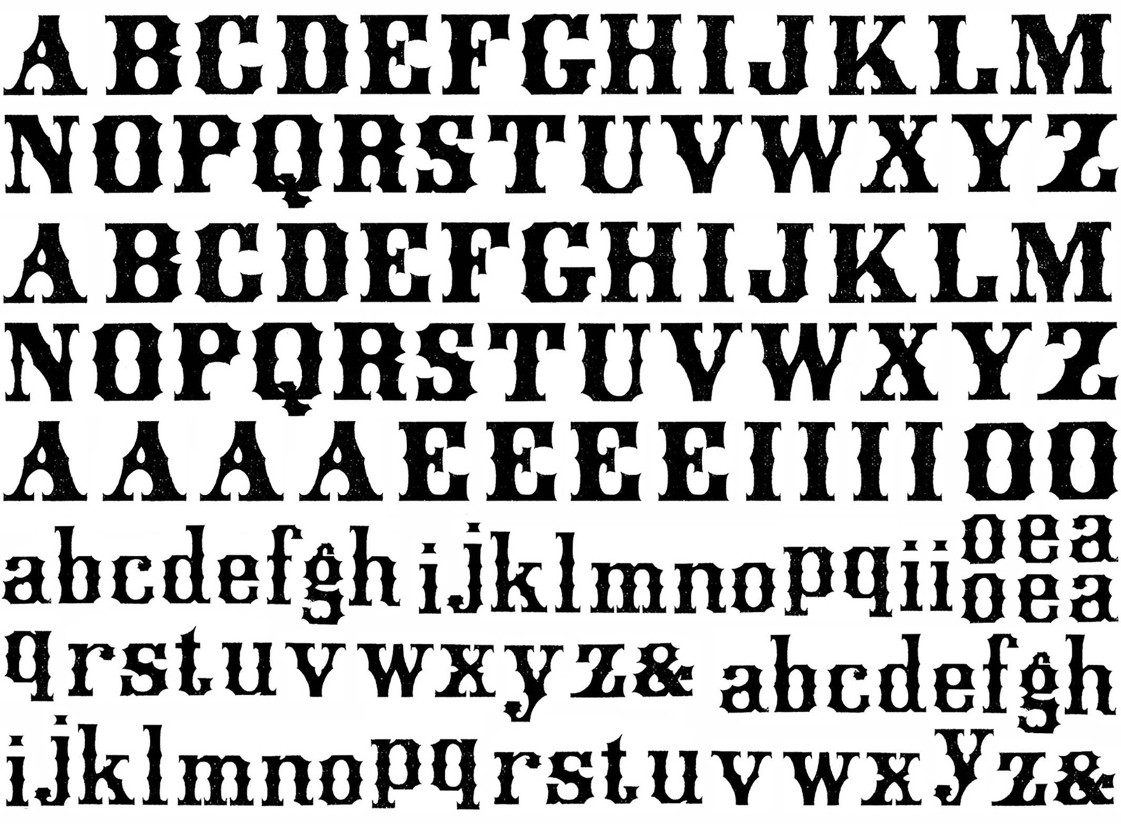 Ouija Font Alphabet 129 pcs 1/2″ tall Black Fused Glass Decals