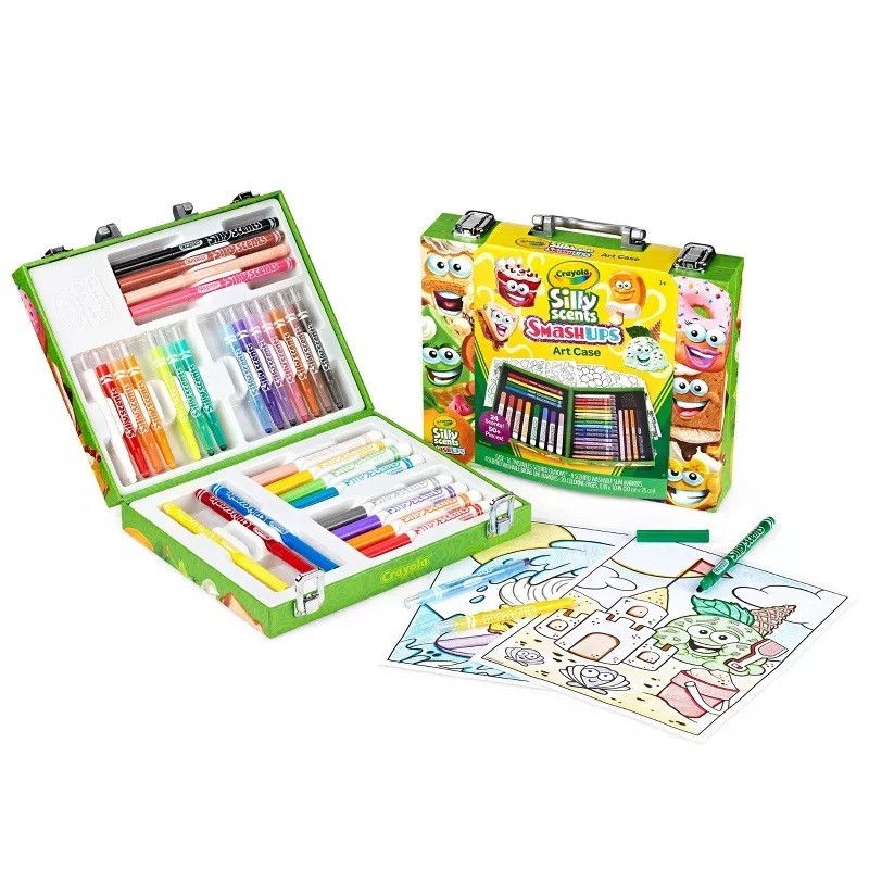 Crayola Silly Scents Smashups Art Case Scented Crayons Markers Kids Creative Kit