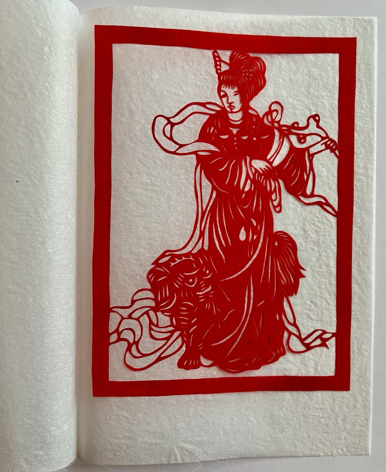 3 Chinese GEISHA WOMEN Paper Cut Out Silhouettes for DIY Framing Pictures China