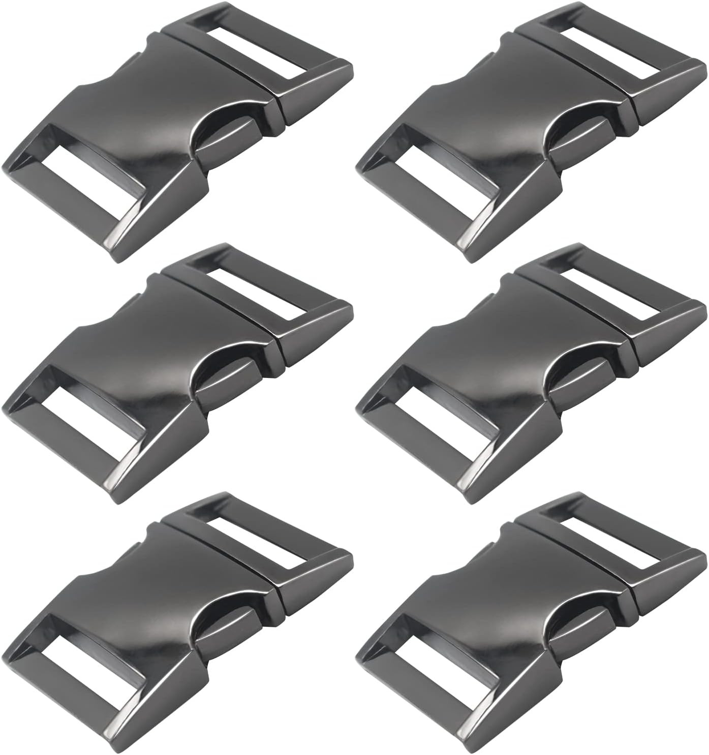 Buckle 6 Pcs 1 Inch Quick Side Release Clips Metal Buckles for Straps