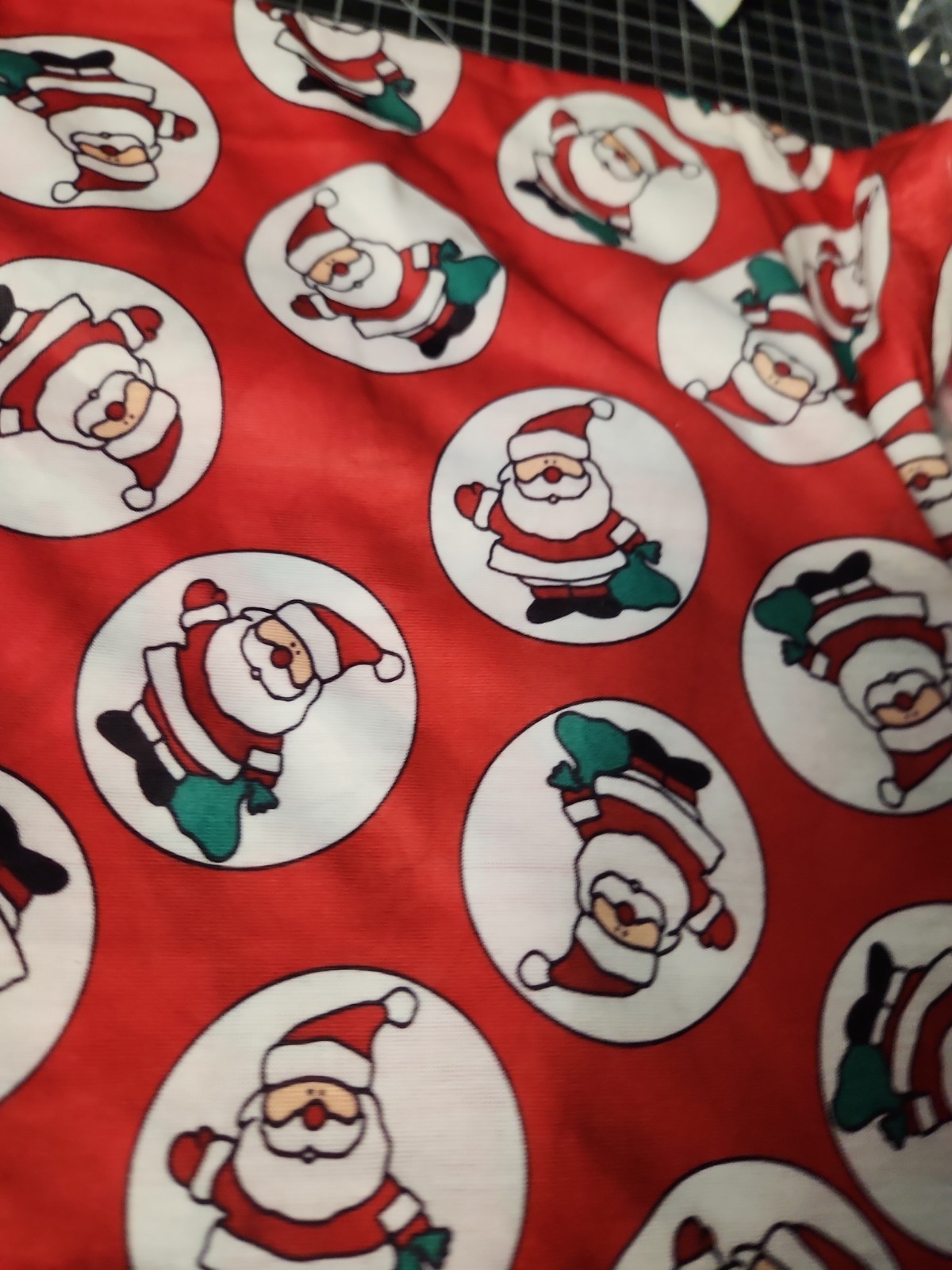 1.50 Yards 60 Wide Santa Claus Red Fabric Spun Polyester For Pajamas light
