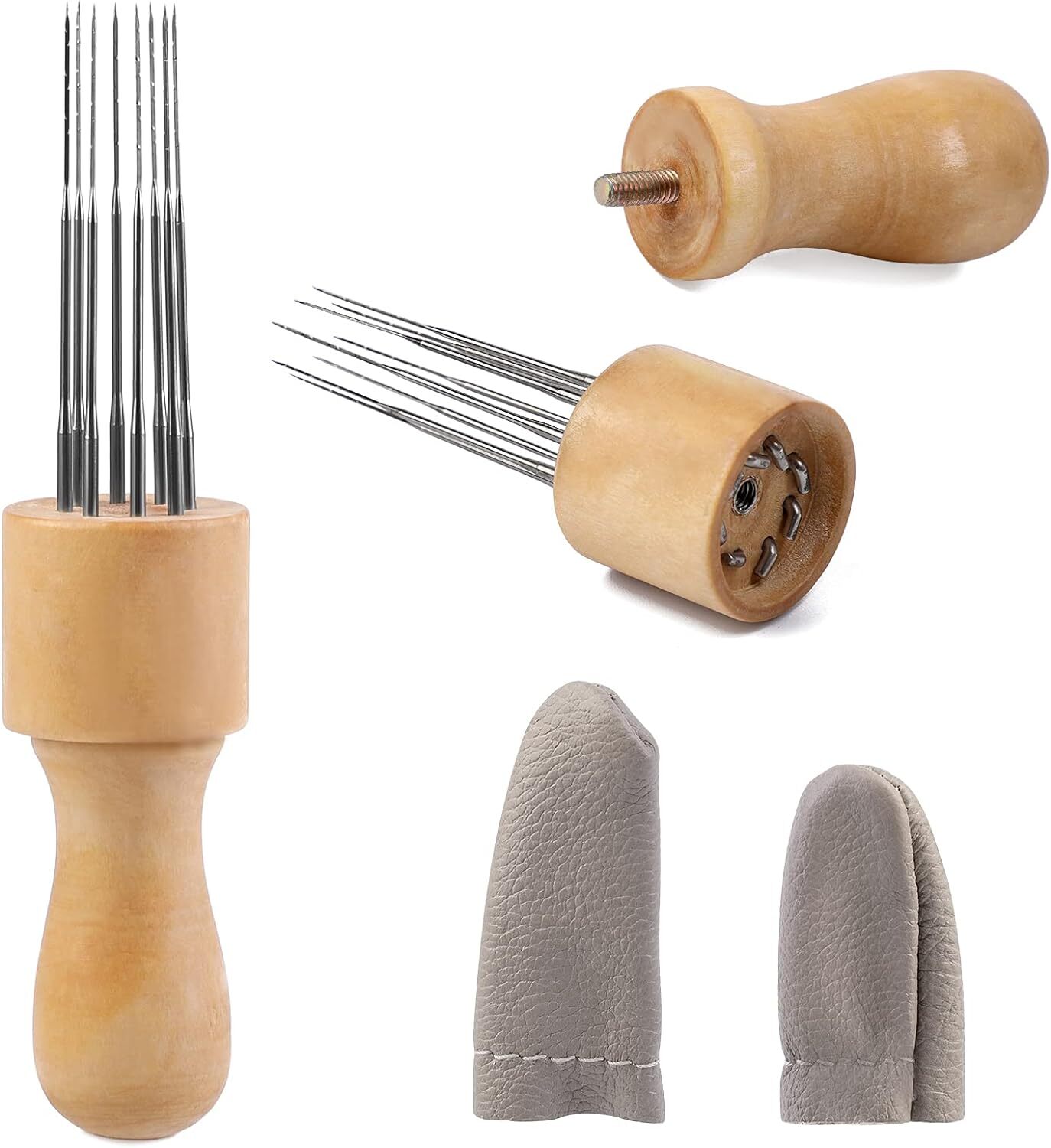 8 Needle Felting Tool Wood Handle Felting Kit DIY Hand Craft Making Wool Tools