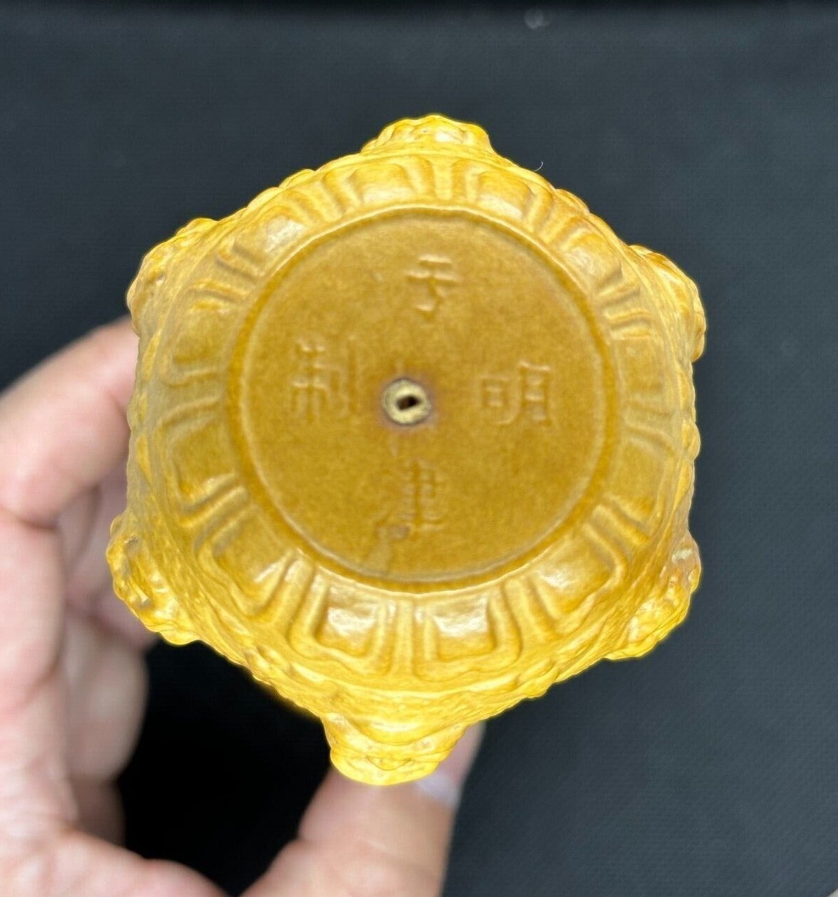 Rare Design Classic Chinese Monk Faces Cricket Container w/Special Carved Cover
