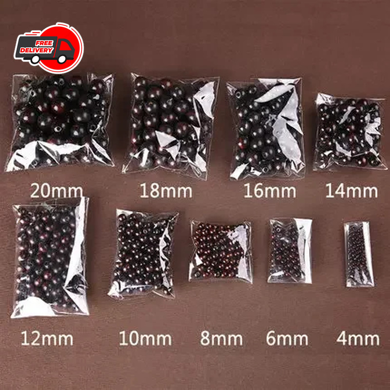 Natural Round Wooden Beads Wood Jewelry Spacer Natural Loose Making Diy Craft Fo
