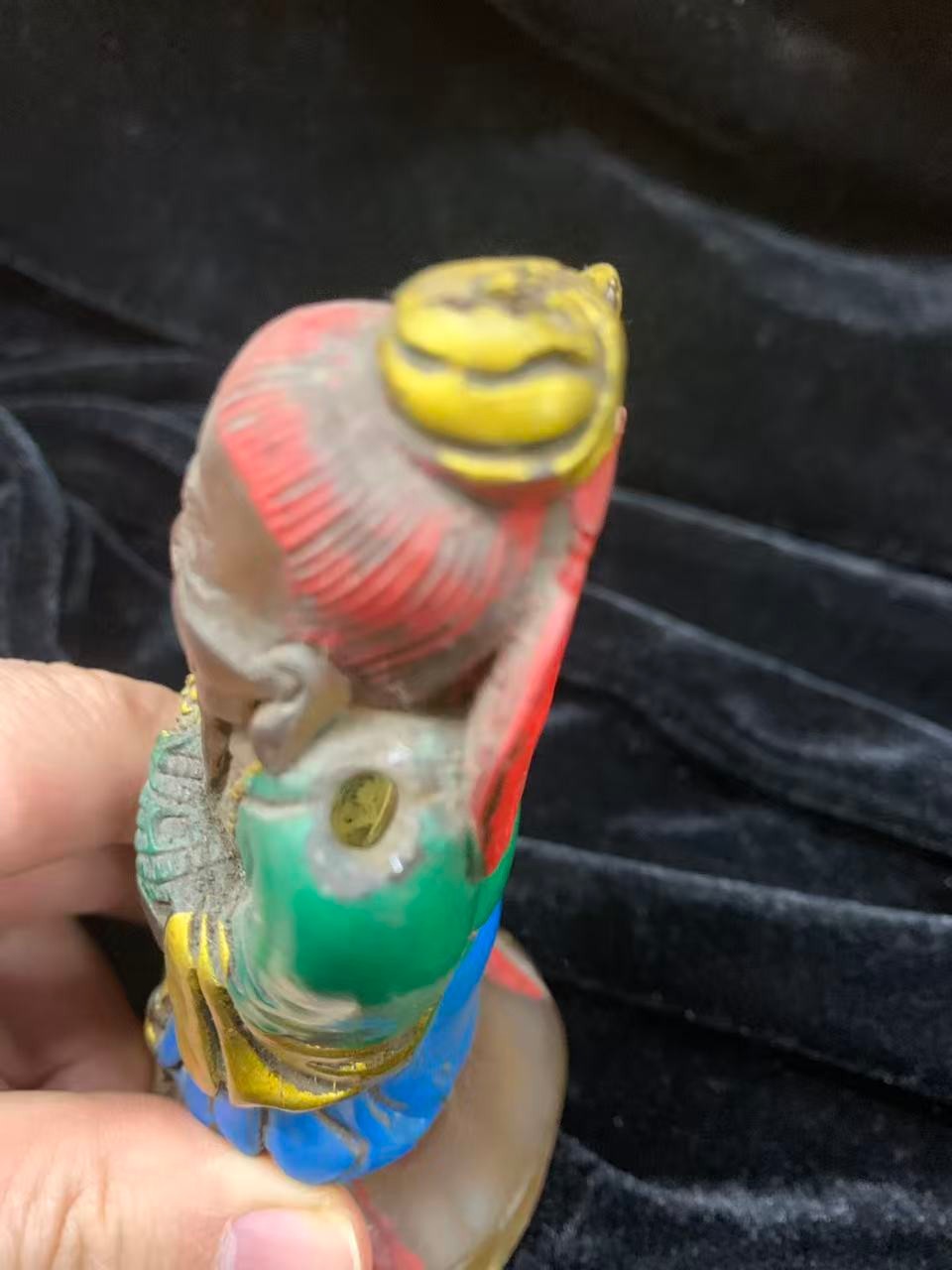 Excellent Pure Chinese Old Coloured Glaze Hand Made *Fisherman* Bottle