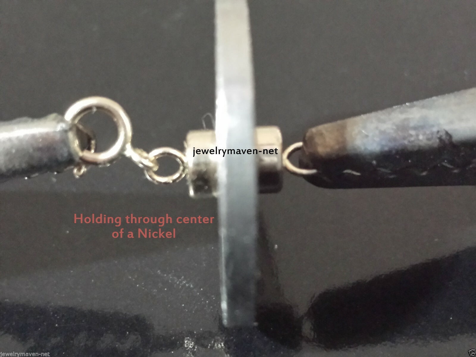 4.5mm 14k MAGNETIC CLASP Converter 1/2″ Extender WHITE Gold spring ring RHODIUM