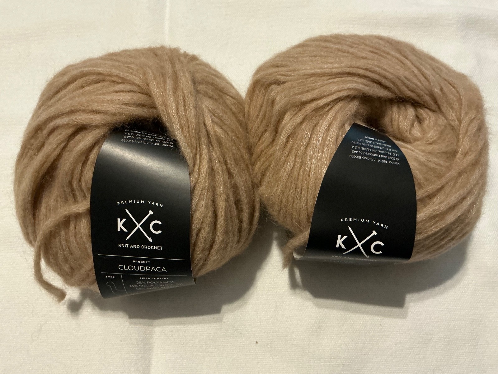 K+C Cloudpaca Yarn Lot – Color Toasted Almond