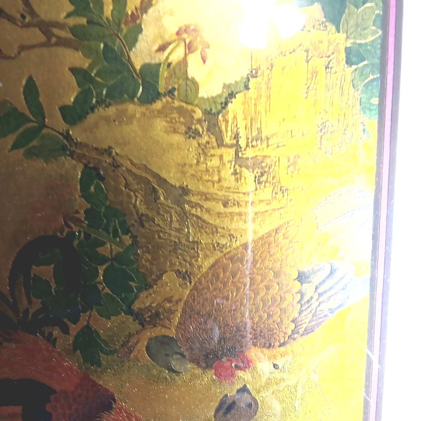 NATIONAL PALACE MUSEUM Taste,Gold and Art PEONIES Painting 99% Gold Plate Print