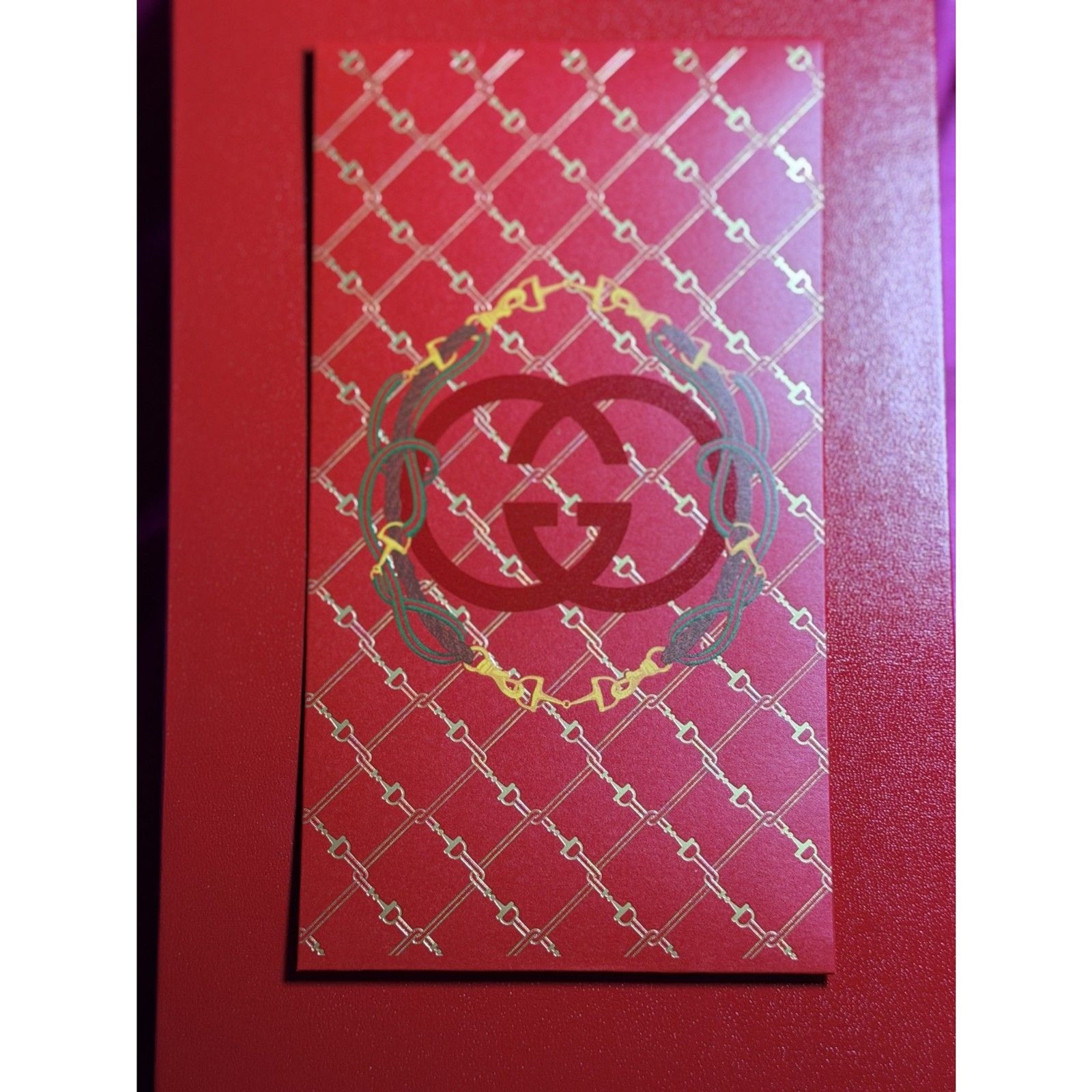 GUCCI – Chinese New Year – Rare Red Envelope and Wax Stamp Set with GG Logo