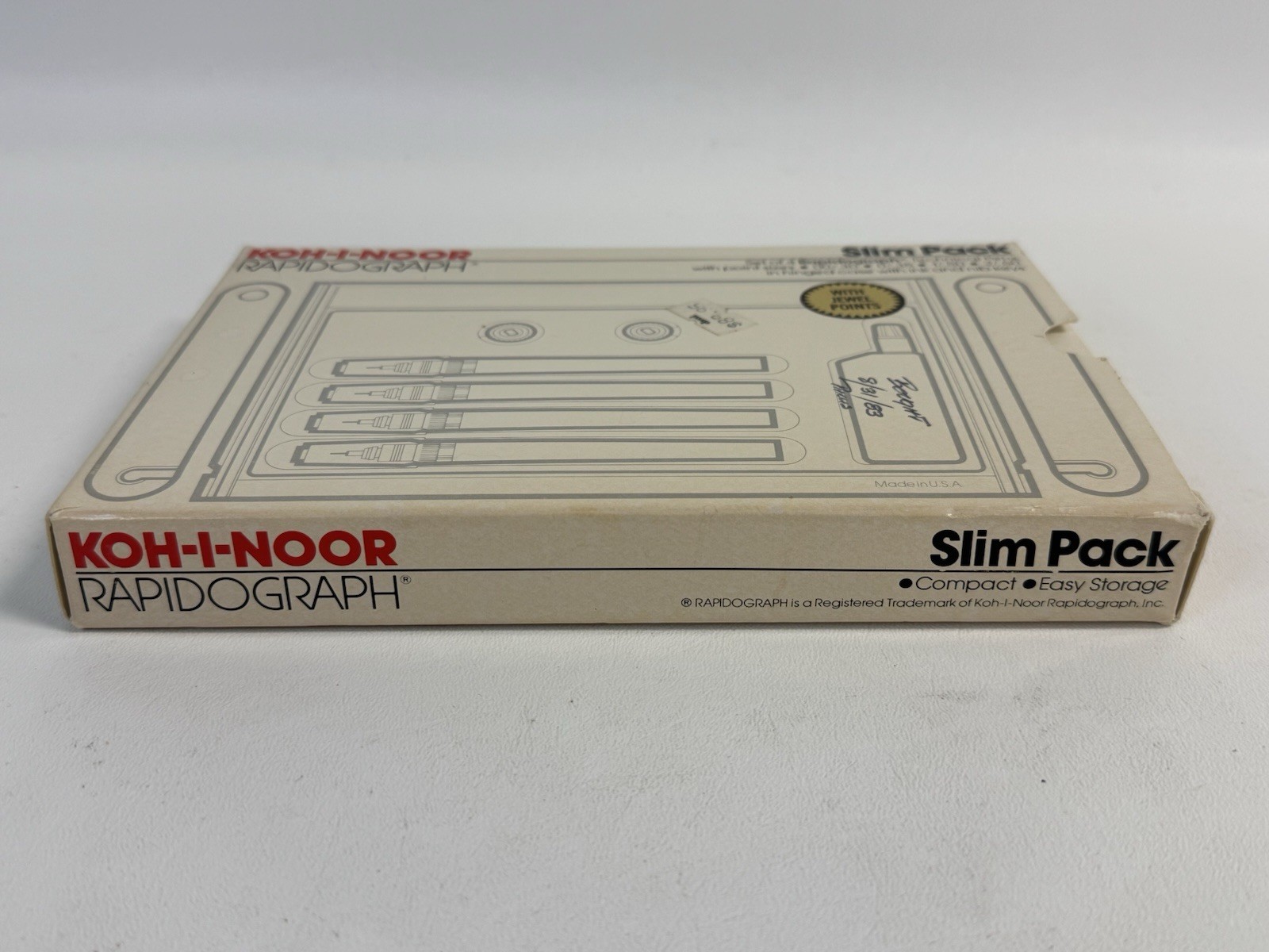 Koh-I-Noor Rapidograph Slim Pack 4 Technical Drawing Pen Set 3165-JSP-4 New