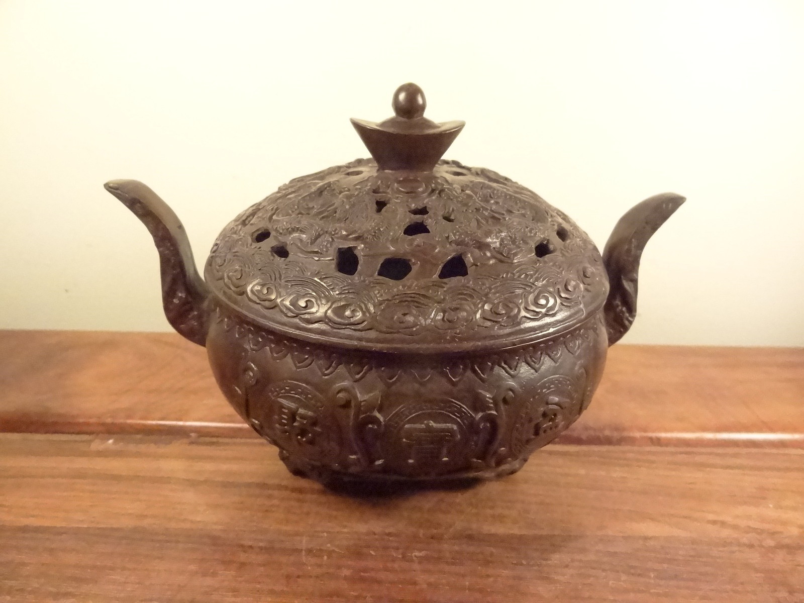 Old Bronze Incense Burner – Dragon Design