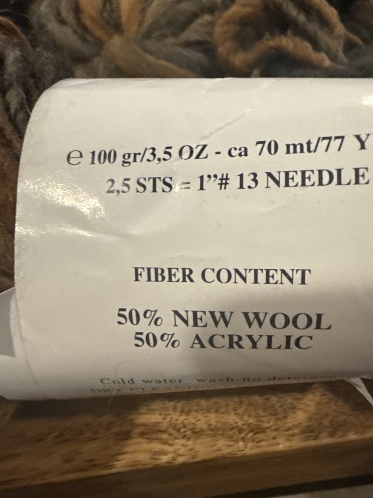 Trendsetter Yosemite Yarn Lot 7 Italian wool blend Brown Gray color 271