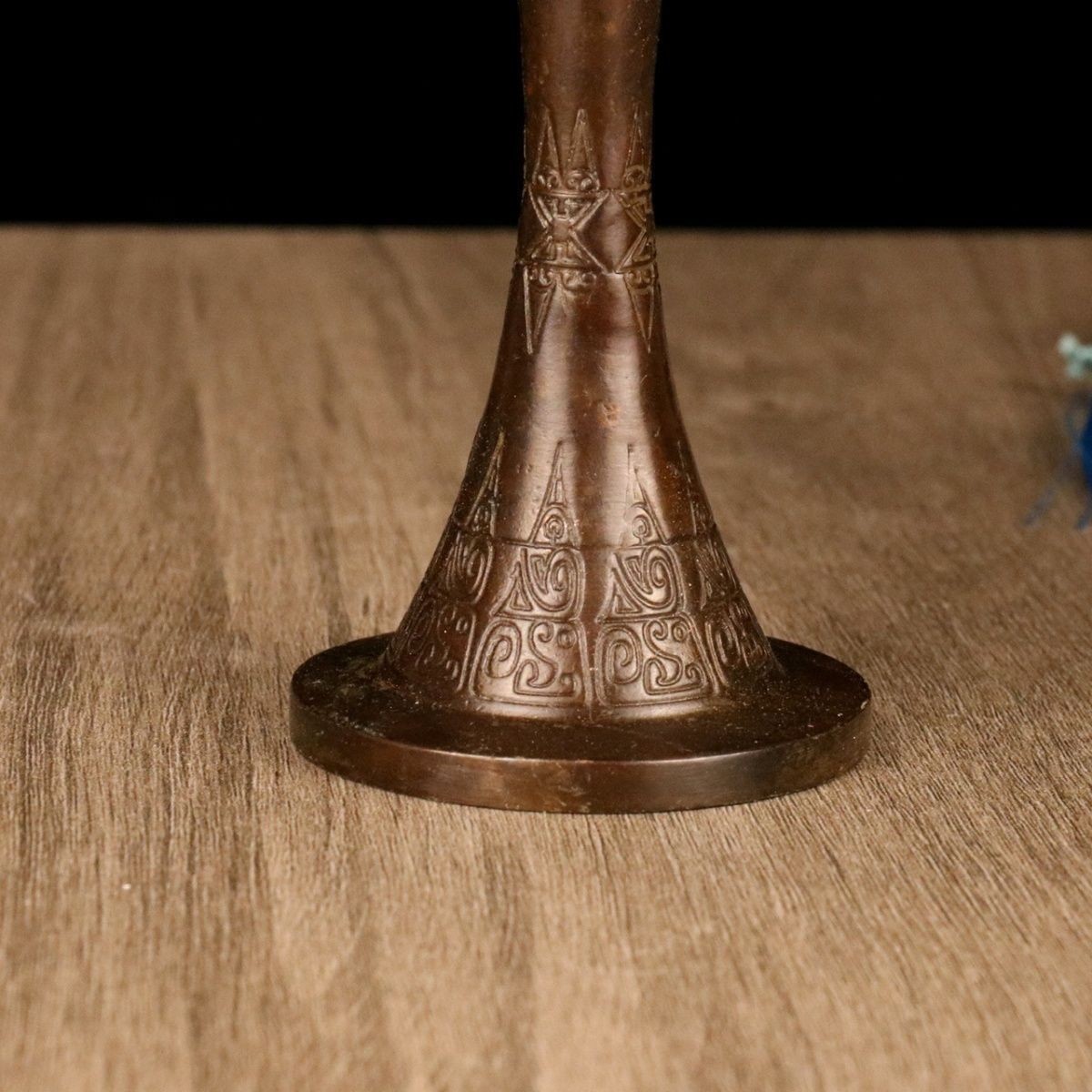 Old Chinese Kui-dragon pattern Copper Alloy incense burner