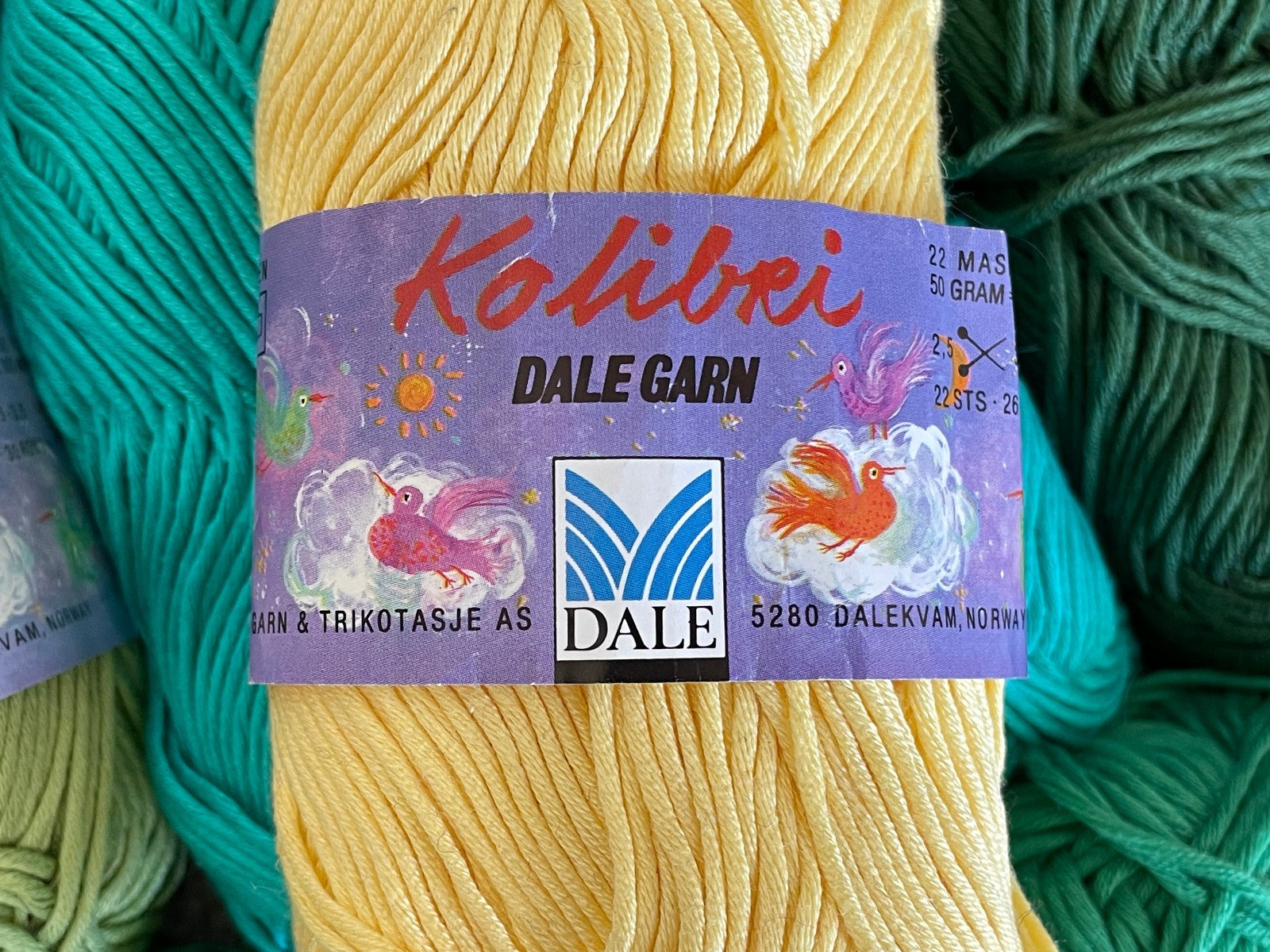 Mixed Lot 15 skein 25 oz KOLIBRI Dale Garn 100% Cotton Yarn Rainbow Gradient Set