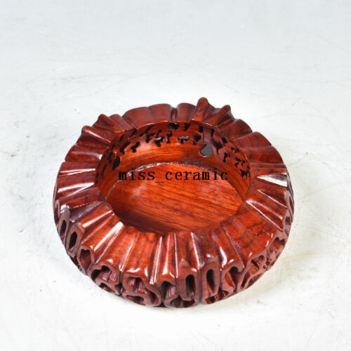 3 .1″ Wood Round Base Display Stand for Vase Teapot Incense Burner Flowerpot