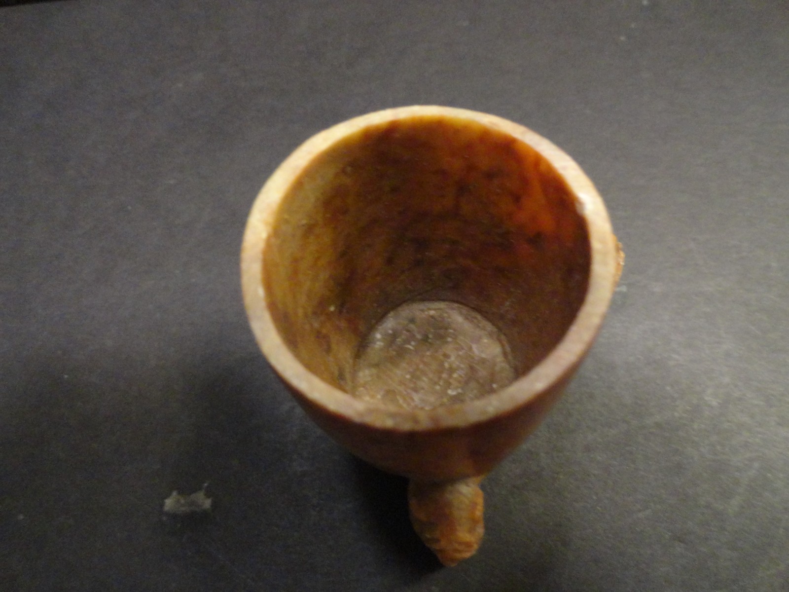 Antique Soapstone Carved Toothpick Holder Cup 3 Monkey See, Hear ,Speak no Evil