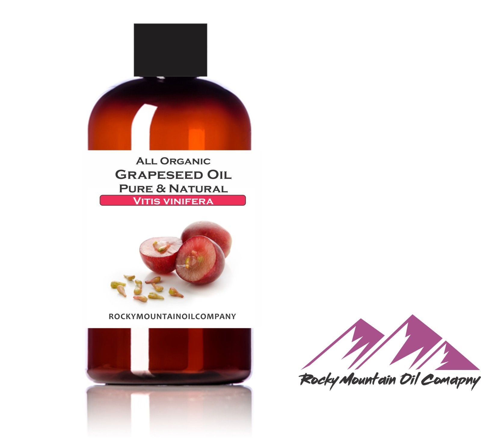 ORGANIC GRAPESEED SEED OIL UNREFINED COLD PRESSED GRAPE SEED GLASS BOTTLE OPT.