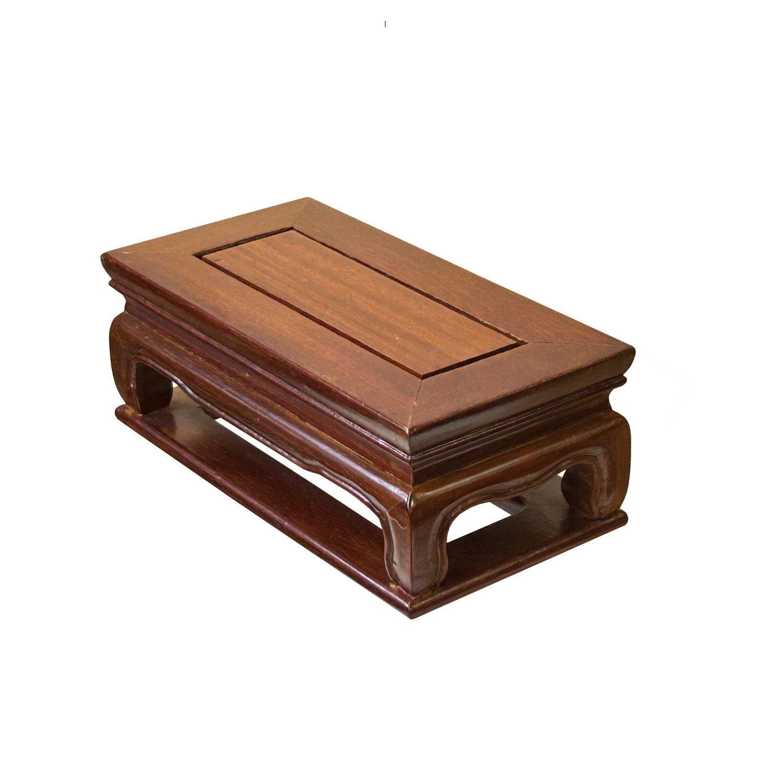 7.5″ Light Brown Rectangular Curve Legs Wood Display Stand Riser st1107