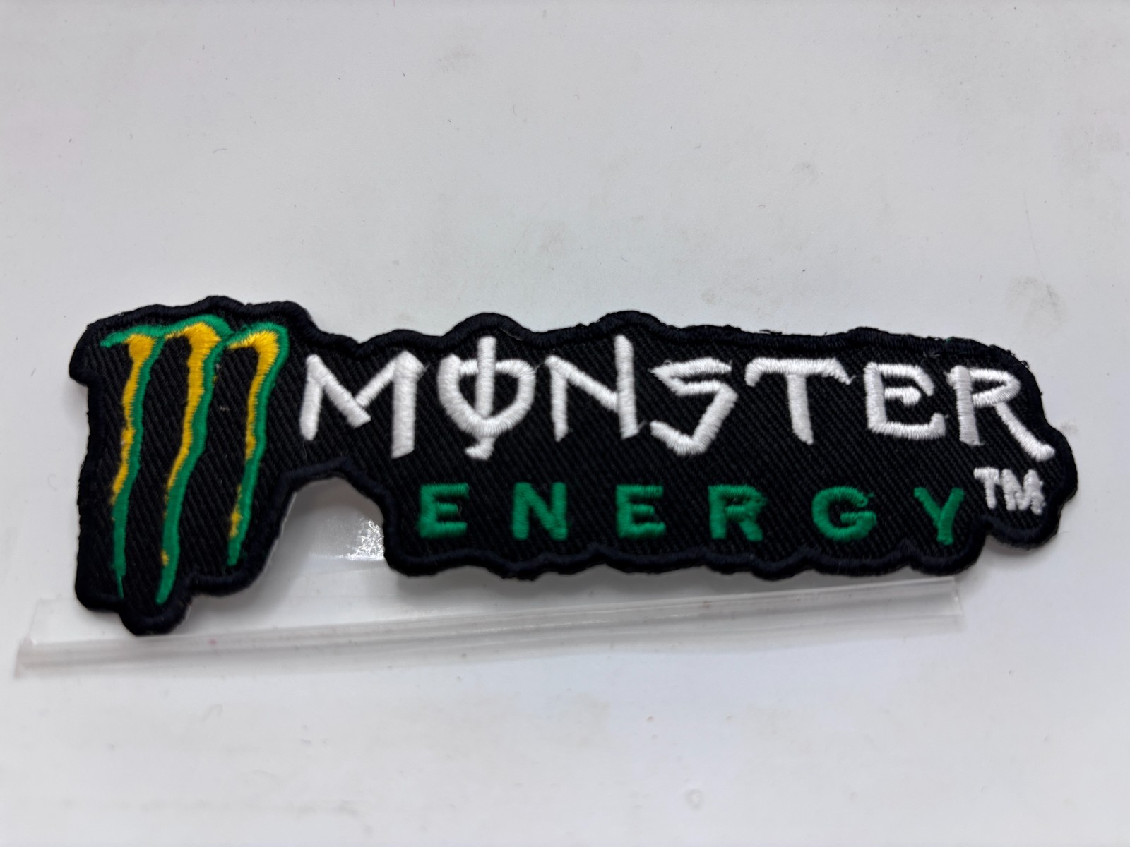 MONSTER ENERGY NEW EMBROIDERED IRON ON ON NAME PATCH TAG 1-1/2 X 4-1/2