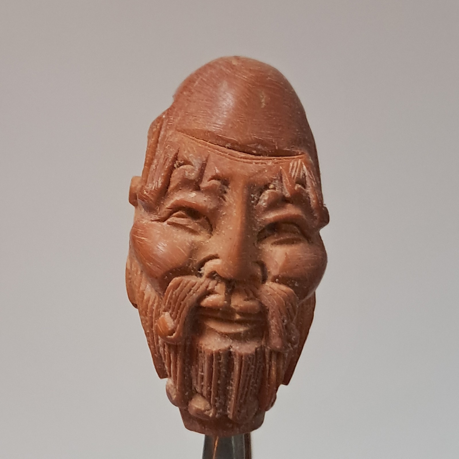 Chinese Carved Nut Hediao Laohan Buddha LOT 20 Bead Prayer Faces Vintage