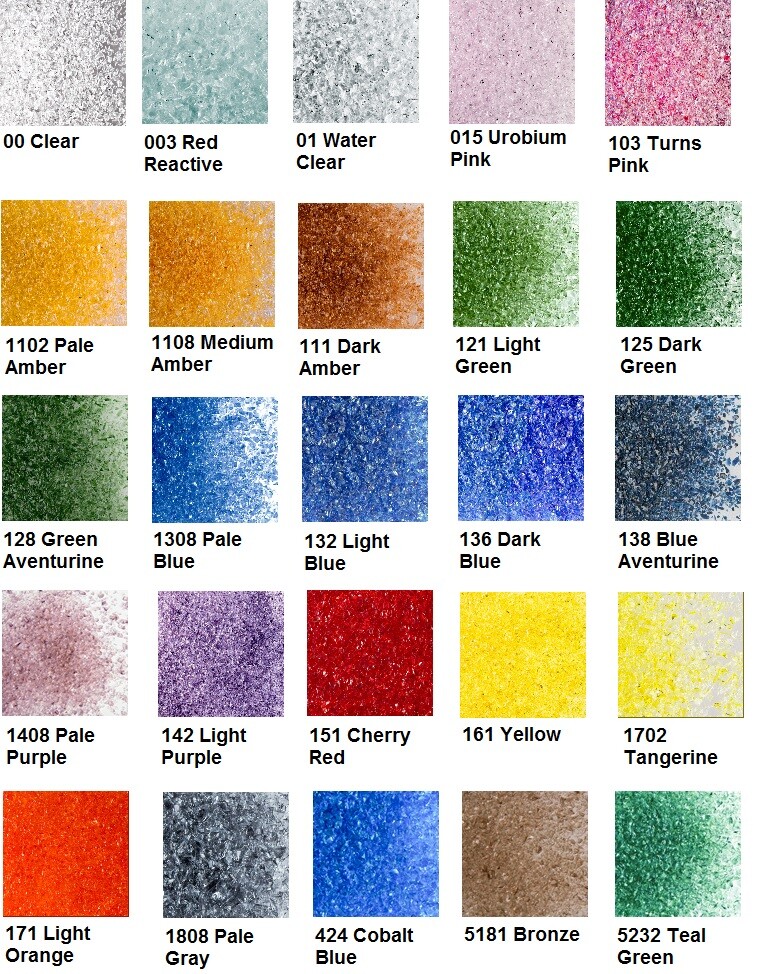 Glass Frit Medium 8.5 oz Jars Oceanside System 96 COE Fusible Fusing Supplies