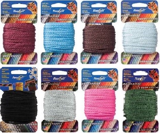 Needloft Plastic Canvas Yarn, 20 yards, U-CHOOSE, 38 colors