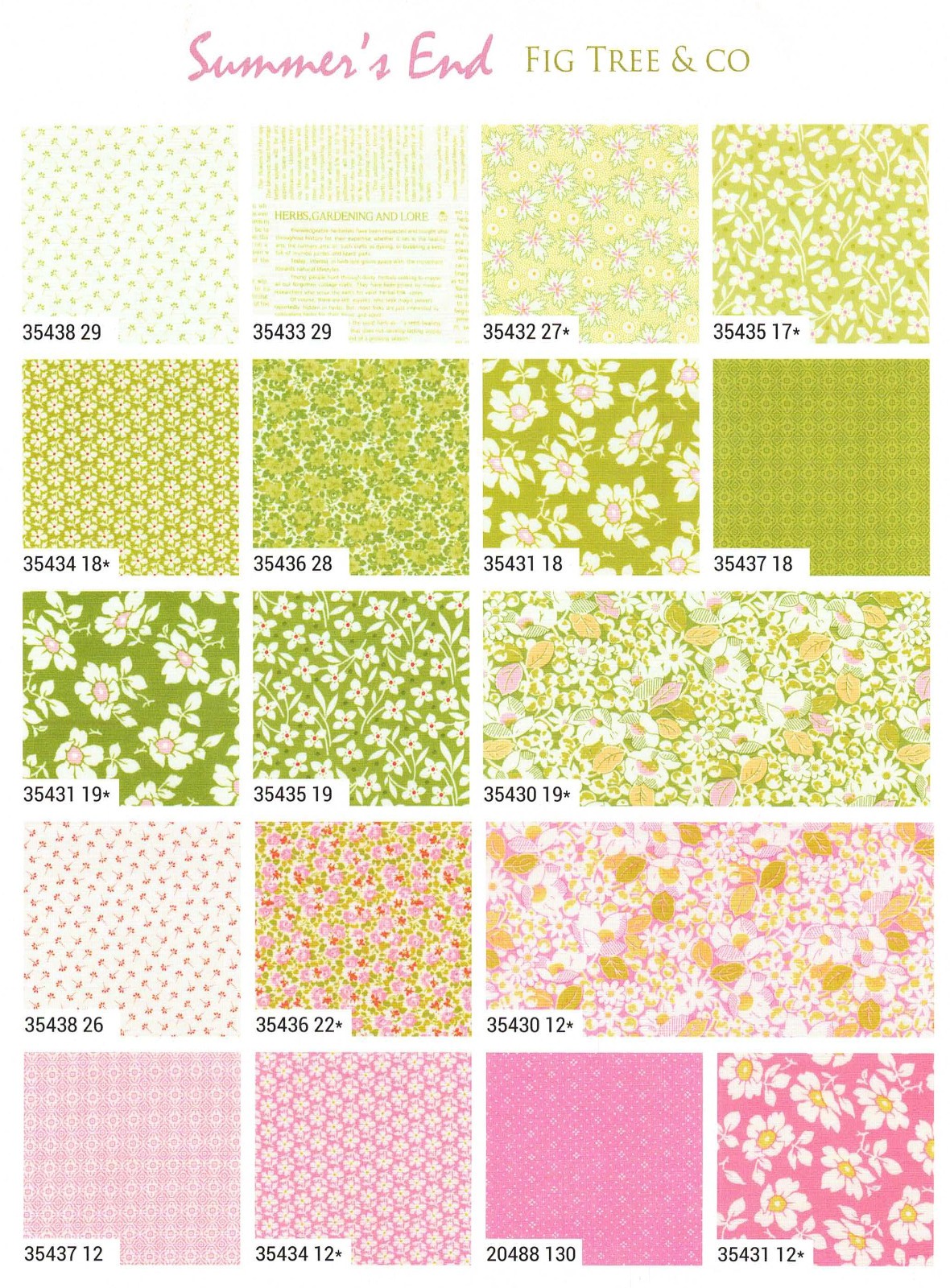 Summer’s End Moda Charm Pack, 100% Cotton 5-inch Precut Fabric Squares (42 pcs)