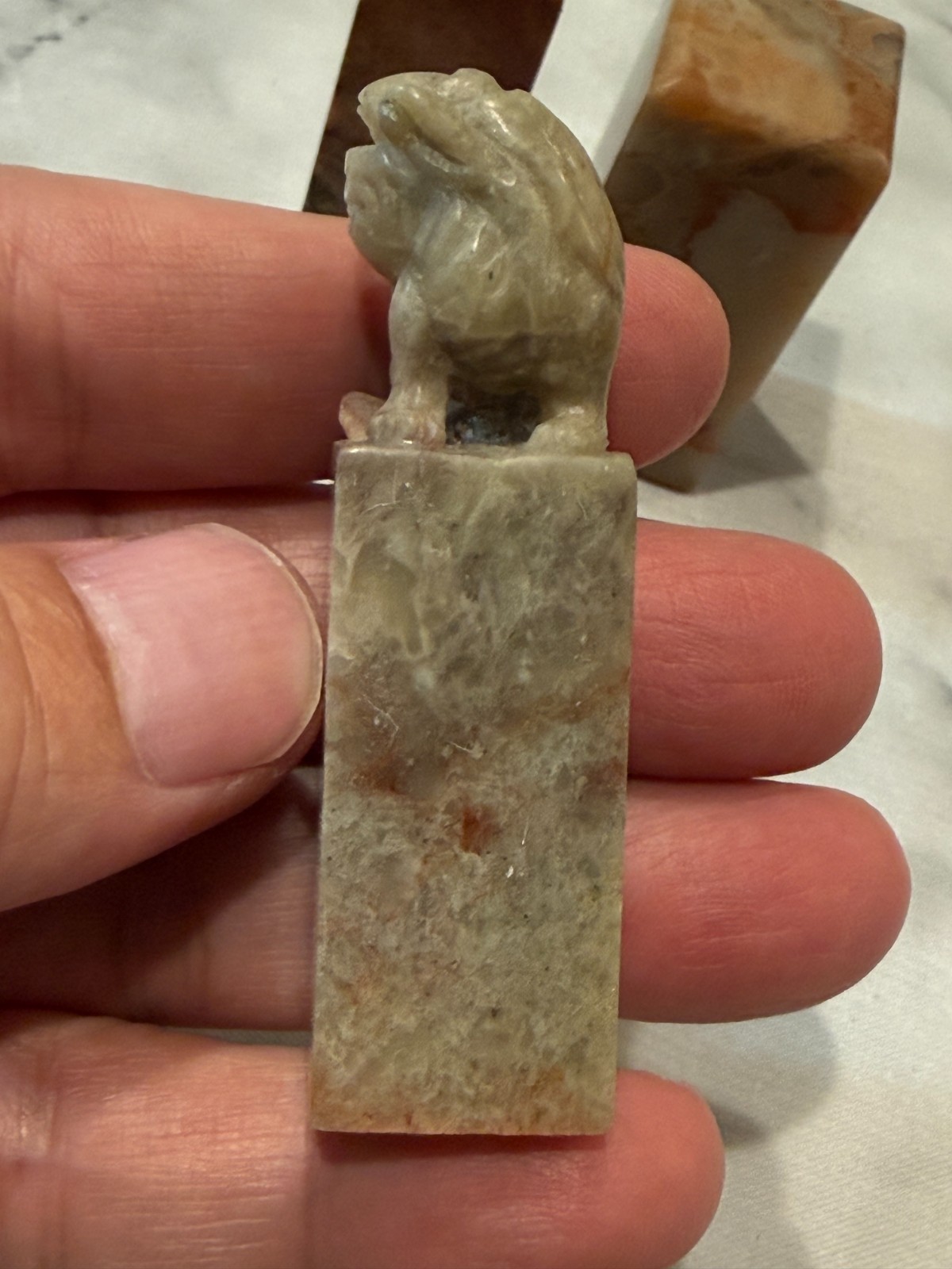 Group of 3 Vintage Chinese Carved Soapstone Chops Seals