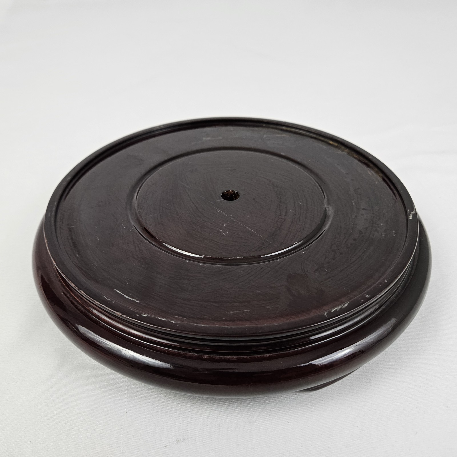 Rosewood Pedestal Solid Wood Round Base Display Stand for Vase Statue Gift 7″