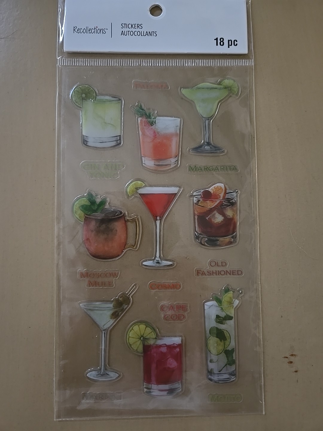 Recollections MIXED DRINKS Scrapbooking stickers