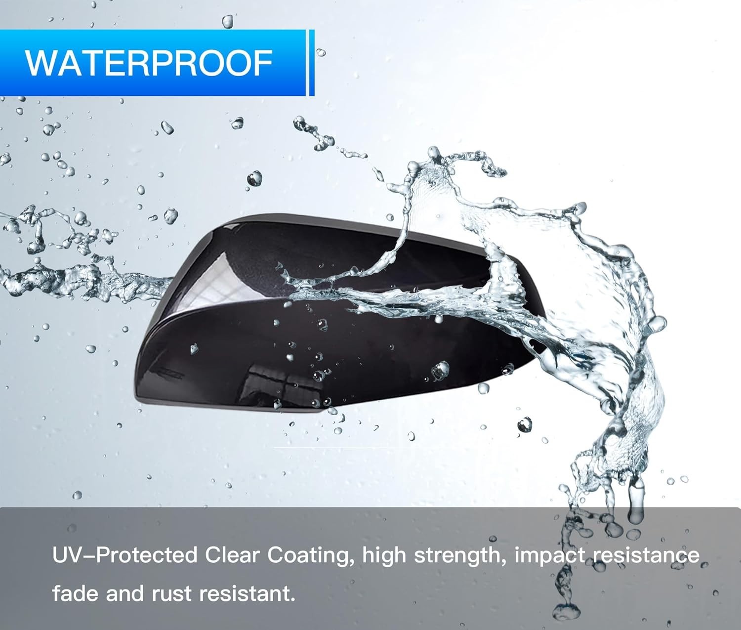 Right Passenger Side Mirror Cover Cap Compatible with Toyota Rav4 2019-2023 With